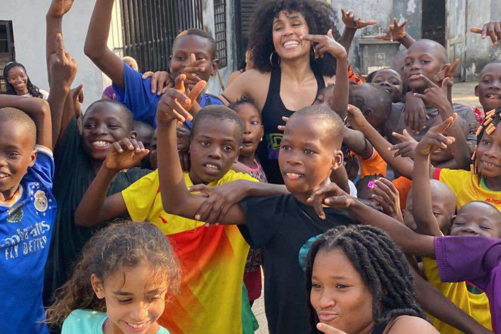 Camille Thompson, M.O.M. Crew Foundation and kids